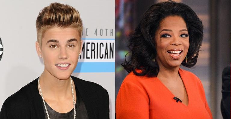 Justin Bieber e Oprah Winfrey - Getty Images