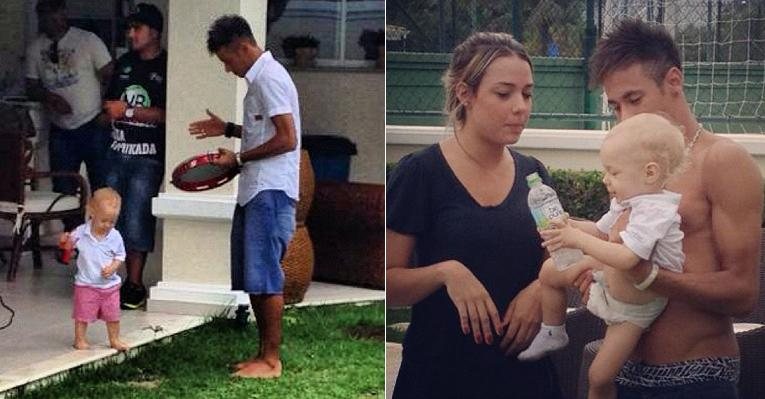 Em churrasco, Neymar samba com o pequeno Davi Lucca e posa com Carolina Dantas, mãe de seu herdeiro - Reprodução / Instagram