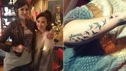 Demi Lovato mostra sua nova tatuagem, assinada por Kat Von D - Reprodução / Twitter