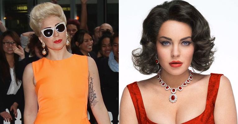 Lady Gaga e Lindsay Lohan caracterizada como Elizabeth Taylor - Getty Images / Splash News