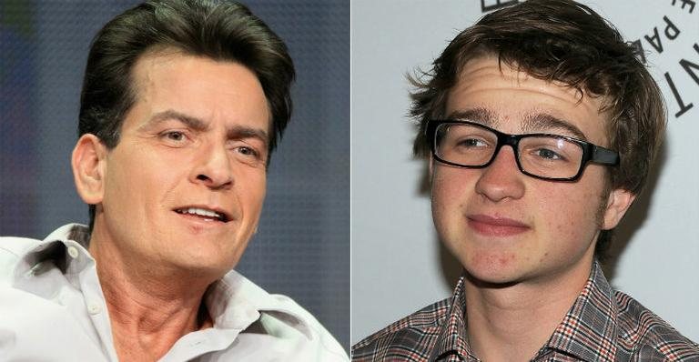 Charlie Sheen e Angus T. Jones - Getty Images