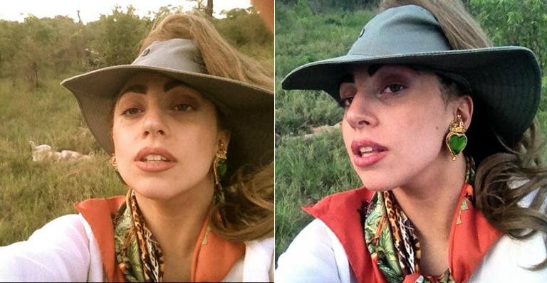 Lady Gaga em safári na África do Sul - Reprodução/ Twitter