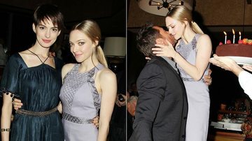 Amanda Seyfried com Anne Hathaway e Hugh Jackman - The Grosby Group