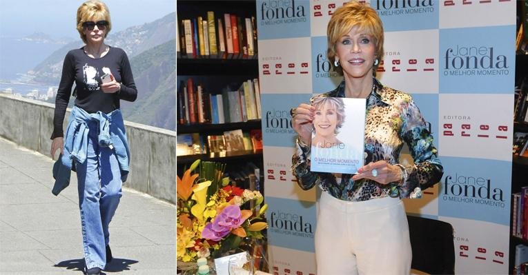 Vencedora de dois Oscar, Jane Fonda visitou o Pão de Açúcar em sua estada no Rio. Em SP, ela
lança o seu livro O Melhor Momento. - Francisco Capela