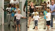 Joaquim e Benício, filhos de Luciano Huck e Angélica, curtem passeio com David Banda e Mercy James, filhos de Madonna, no Rio - Clayton Militão / Foto Rio News