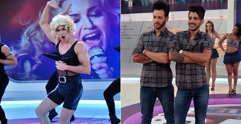 Rodrigo Faro faz imitações de Madonna e Gusttavo Lima - Antônio Chahestian / Record; Reprodução / Instagram