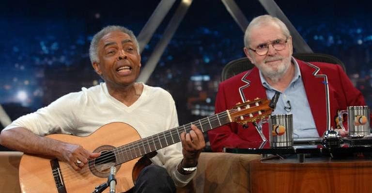 Gilberto Gil e Jô Soares - TV Globo / Zé Paulo Cardeal