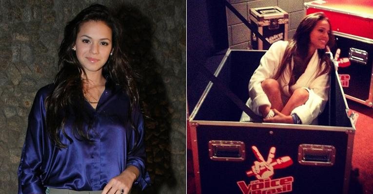 Bruna Marquezine se diverte nos bastidores do 'The Voice' - Foto Montagem