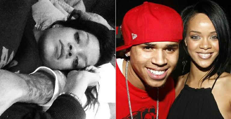 Rihanna posta foto em que aparece nos braços de Chris Brown - Reprodução / Twitter