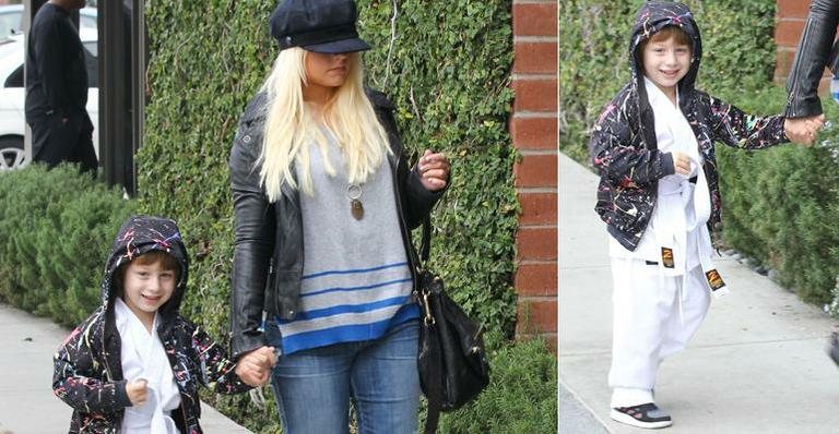 Christina Aguilera e Max, seu filho - The Grosby Group