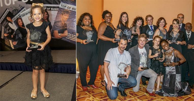 Mel Maia. Homenageados: Priscilla Marinho, Cacau Protásio, Carla Daniel, Lady Francisco, Bruno Chateaubriand, Thaís de Campos, Fernanda Pontes, Pablo de La Fuente e Nelson Sargento, de pé. Bruno Garcia, Edwin Luisi, Mel e Zezeh Barbosa. - Paulo Mumia