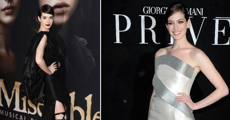 Talvez a próxima foto de Anne Hathaway no red carpet seja com um cobertor - Foto-montagem