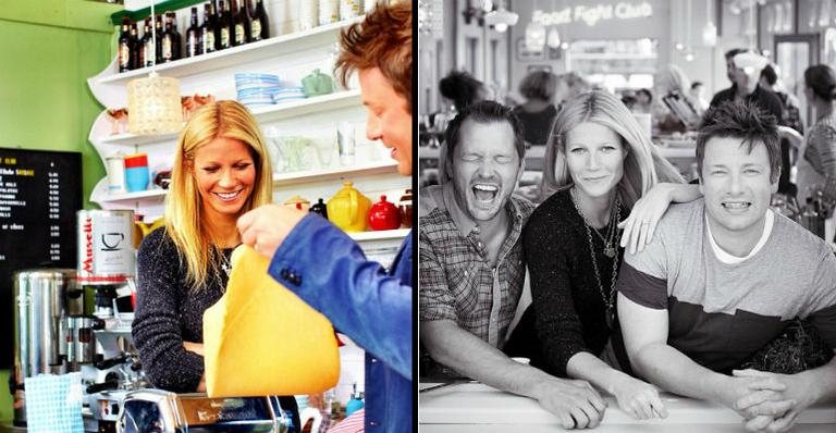 Gwyneth Paltrow com Jamie Oliver e Jimmy Doherty - Reprodução/ Instagram