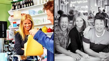 Gwyneth Paltrow com Jamie Oliver e Jimmy Doherty - Reprodução/ Instagram