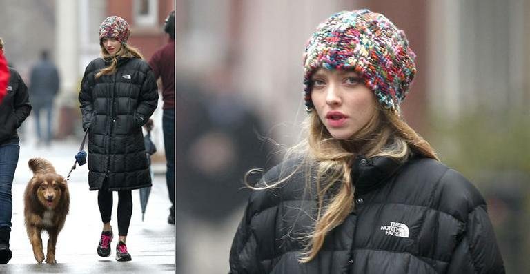 Amanda Seyfried curte passeio com seu cachorro pelas ruas de Nova York, Estados Unidos - The Grosby Group