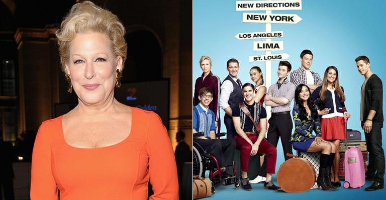 Bette Midler e o elenco de 'Glee' - Getty Images e Divulgação