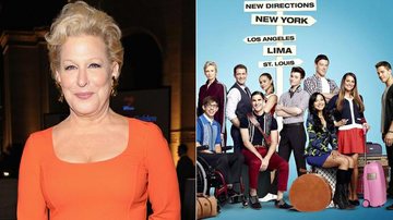 Bette Midler e o elenco de 'Glee' - Getty Images e Divulgação