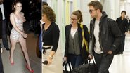 A ousadia na transparência do vestido da estrela chama atenção em première. Discreta com Rob ao desembarcar no aeroporto de NY. - Jackson Lee/Splash News