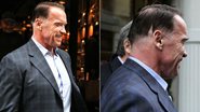 Ator Arnold Schwarzenegger surge com novo corte de cabelo em Nova York, Estados Unidos - The Grosby Group