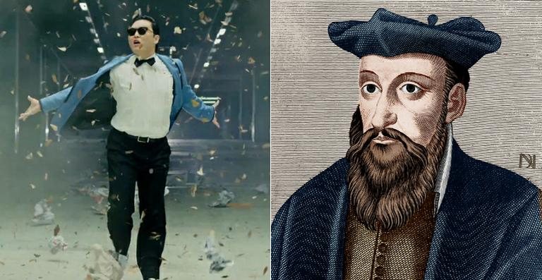 Psy e Nostradamus - Reprodução/ Getty Images