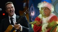 Chris Martin e o Grinch (Jim Carrey) - Getty Images e Divulgação