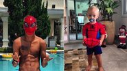 Neymar e o filho Davi Lucca se fantasiam de Homem-Aranha no dia de Natal - Reprodução/Instagram