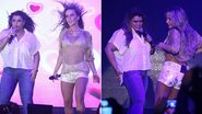 Claudia Leitte e Preta Gil no último ensaio do Bloco Largadinho - Vinicius Eduardo/AgFredPontes/Divulgação