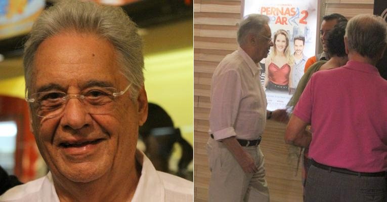 Fernando Henrique Cardoso curte cinema no Rio - Daniel Delmiro / AgNews