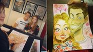 Klebber Toledo e Marina Ruy Barbosa fazem caricaturas na Flórida - Reprodução / Instagram