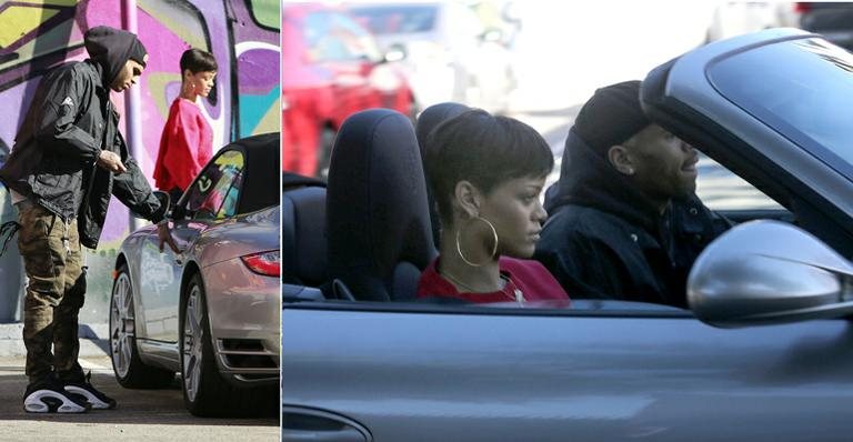 Rihanna e Chris Brown passeia por Los Angeles, na Califórnia - The Grosby Group