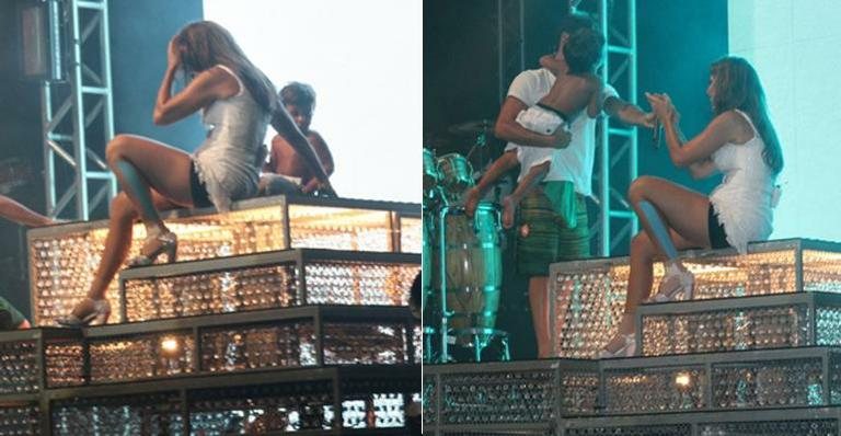 Pequeno Marcelo rouba cena em show de sua mãe, Ivete Sangalo, em Salvador, na Bahia - Uran Rodriugues