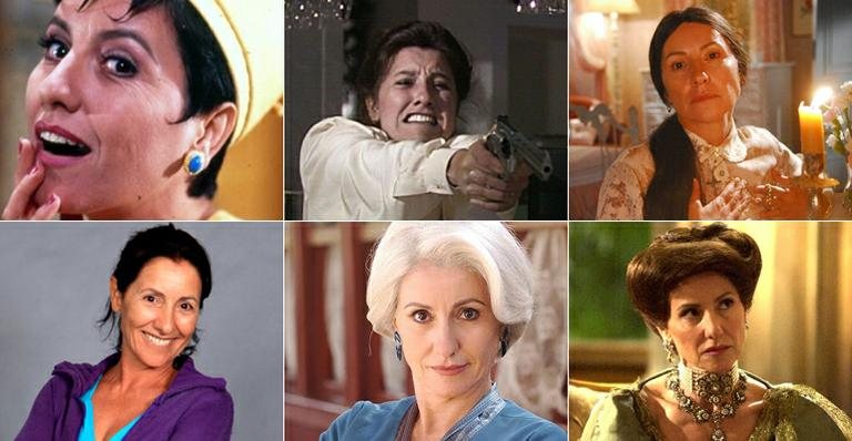 Cássia Kis e seus personagens marcantes - Divulgação/ Globo