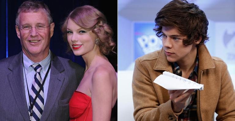 Taylor Swift com o pai, Scott Kingsley Siwft. Harry Styles - Getty Images