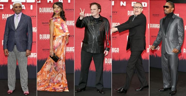 Samuel L. Jackson, Kerry Washington, Quentin Tarantino, Christoph Waltz e Jammie Foxx - Getty Images