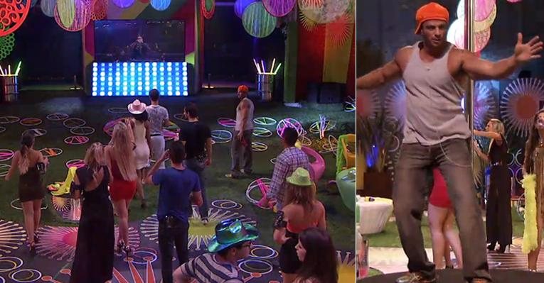 Participantes curtem a primeira festa do 'BBB13' - Reprodução/TV Globo