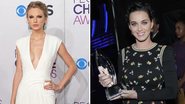 Taylor Swift e Katy Perry: as cantoras surpreenderam no red carpet do People's Choice Awards - Getty Images