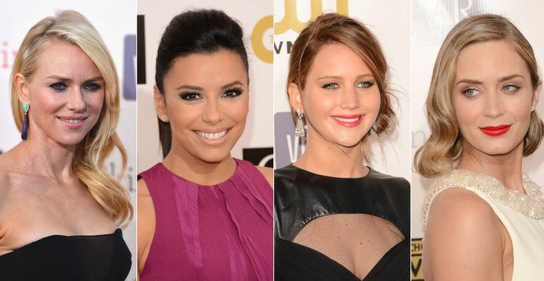 As belas Naomi Watts, Eva Longoria, Jennifer Lawrence e Emily Blunt no Critics' Choice Movie Awards - Getty Images