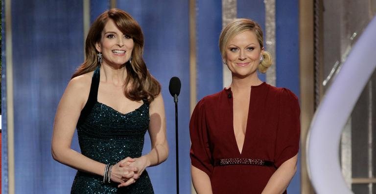 Tina Fey e Amy Poehler, as apresentadoras do Globo de Ouro 2013 - Getty Images