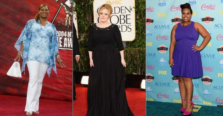 Queen Latifah, Adele e Amber Riley provam que não é preciso ser magra para ser linda! - Foto-montagem