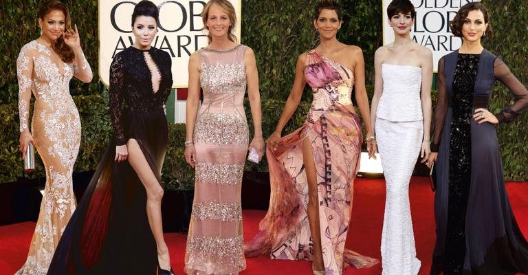 Jennifer Lopez, de Zuhair Murad; Eva Longoria, de Emilio Pucci; Helen Hunt, de Dolce & Gabbana; Halle Berry, de Atelier Versace; Anne Hathaway, de Chanel Couture; Morena Baccarin, de Valentino - The Grosby Group