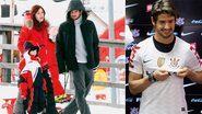 O casal com o filho mais velho dela, Alessandro, em Saint Moritz, na Suíça, dias antes da apresentação do jovem atleta paranaense ao Corinthians, em São Paulo, onde ele vestirá a camisa 7. - The Grosby Group