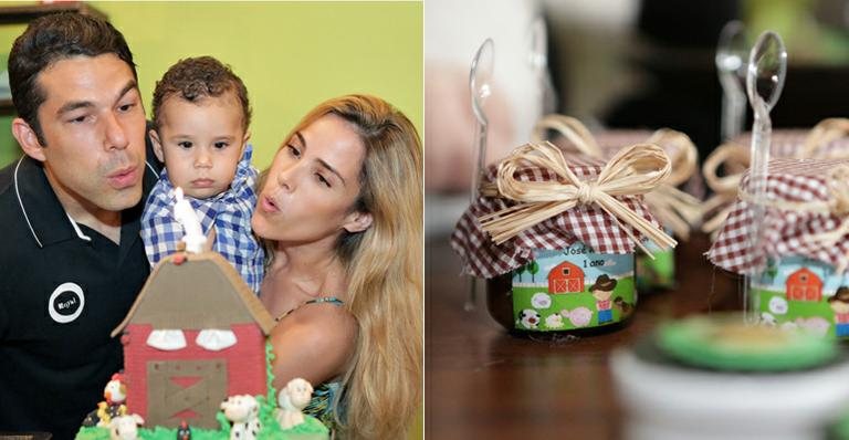 José Marcus, filho de Wanessa e  Marcus Buaiz, assopra a velinha em seu primeiro aniversário - Edgar Oliveira/Prime Foto