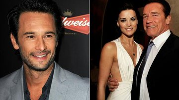 Rodrigo Santoro, Jaimie Alexander e Arnold Schwarzenegger na pré-estreia de 'O Último Desafio' - Getty Images