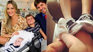 Claudia Leitte mostra os pés dos filhos Davi e Rafael durante viagem - Cadu Pilotto; Reprodução / Instagram