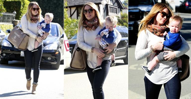 Hilary Duff leva o seu fofo Luca Cruz para passear em Los Angeles - The Grosby Group