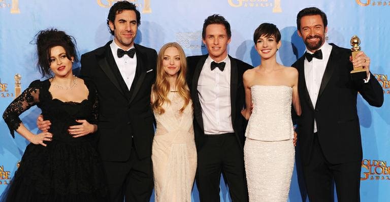 Helena Bonham Carter, Sacha Baron Cohen, Amanda Seyfried, Eddie Redmayne, Anne Hathaway e Hugh Jackman - Getty Images