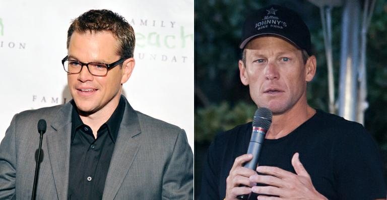 Matt Damon e Lance Armstrong - Getty Images