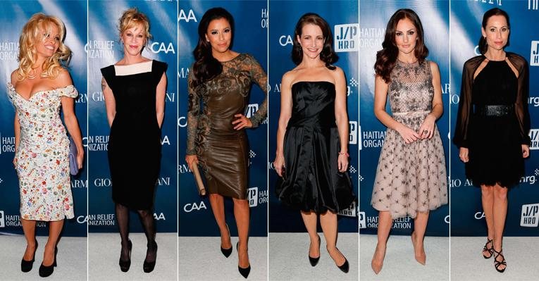 Pamela Anderson, Melanie Griffith, Eva Longoria, Kristin Davis, Minka Kelly e Minnie Driver. - Getty Images