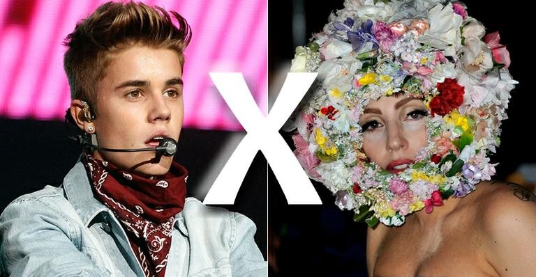 Justin Bieber e Lady Gaga - Getty Images