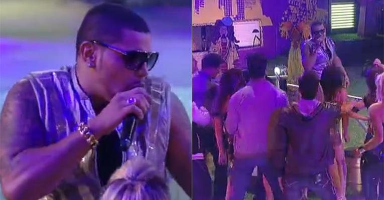 Naldo agita festa na casa do BBB13 - Reprodução / TV Globo